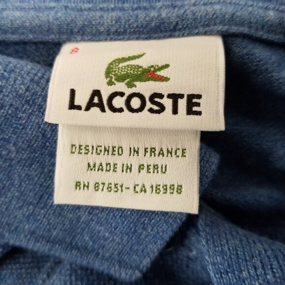 Lacoste Classic Fit Blue Short Sleeve  Mens Polo Shirt Size 8 / 3XL - Picture 8 of 9
